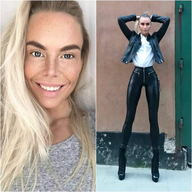 La Ostergren has 40 inch (101 cm) long feet. “When I was born my ...