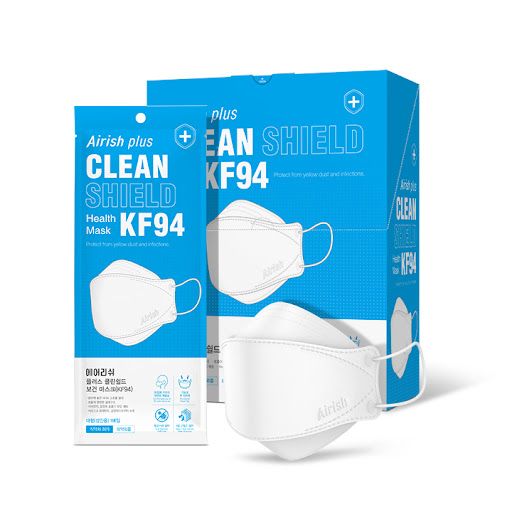 # Airish Plus Clean Shield Health Mask KF94 在各大平台好评度很高的Airish Plush KF94口罩，每片都是独立包装设计且都印有清楚的有效期限～整体佩戴体验舒适度非常棒，厚度适中不会非常闷，许多用户都反馈触感十分亲肤！美编自己也在用这款～私信推荐 ♥ >>> 【点击查看Lazada链接】
